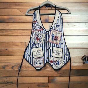 Vintage Knickerbocker Beer Advertising Bartender Vest Apron